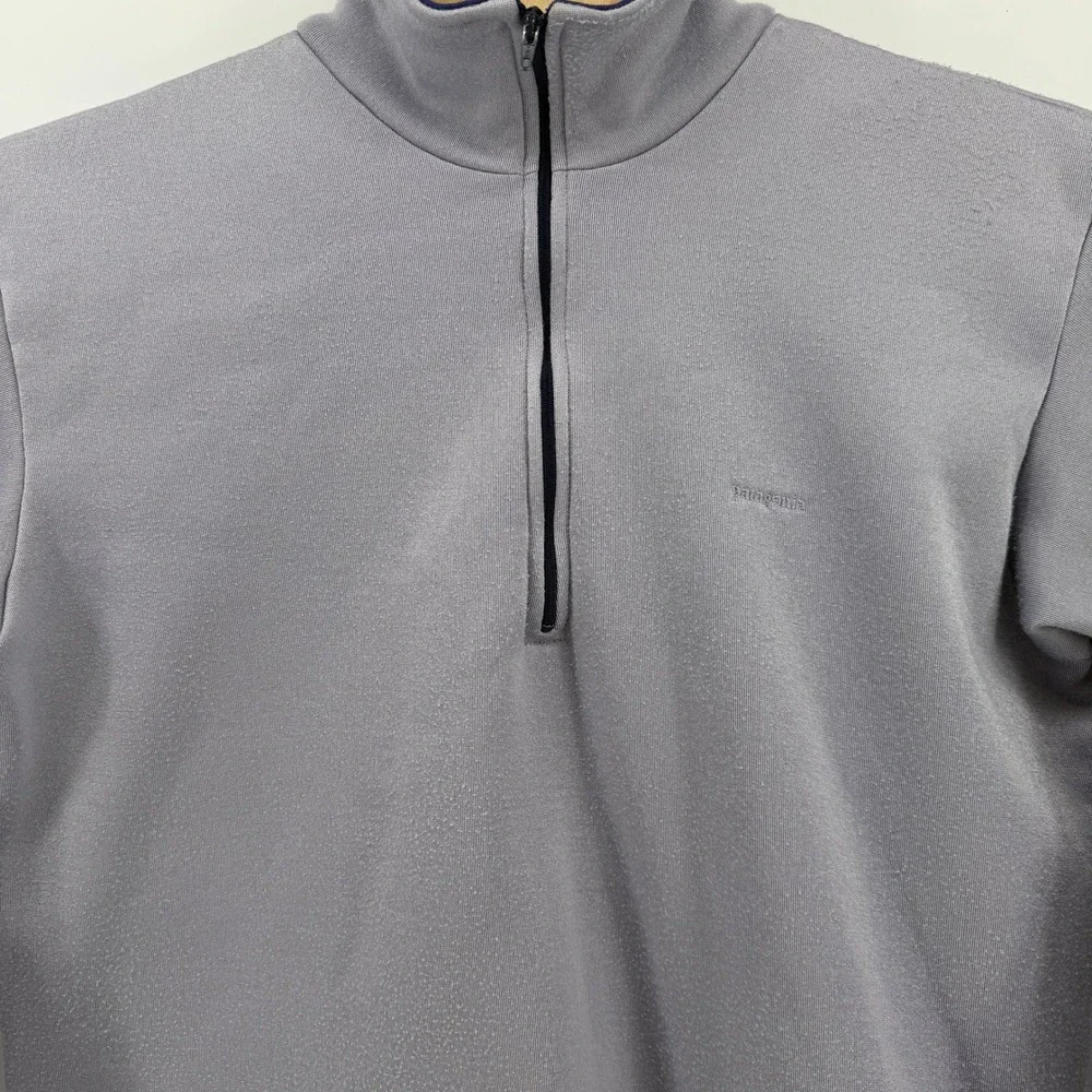Vintage Patagonia Capilene Quarter Zip Pullover Mens Large Grey Made in USA